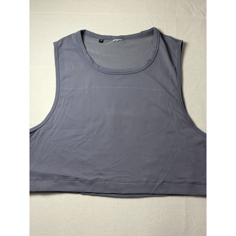 Gymshark Vital Seamless Cropped Tank Top Muted Blue Lavender Gym Women Small